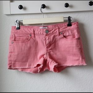 Aeropostale Coral cut off shorts